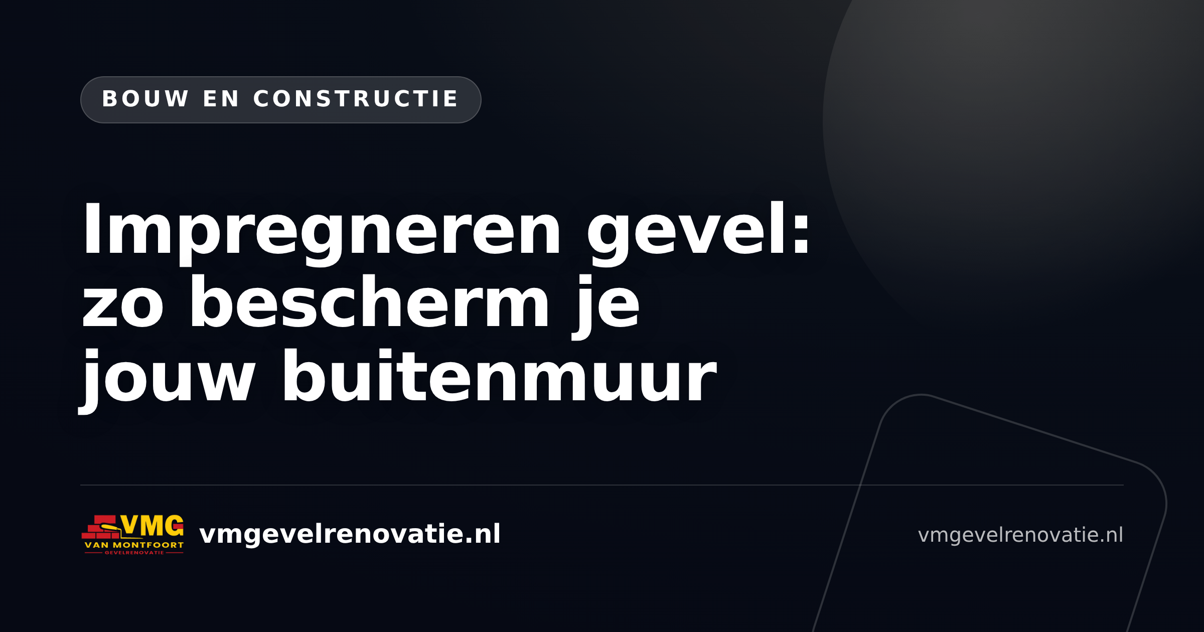 Impregneren gevel van een buitenmuur tegen vocht en vuil