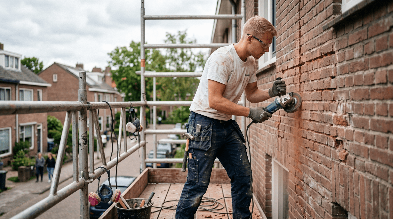 Vastgoedonderhoud voor gevel, voegwerk en metselwerk aan een pand in Utrecht