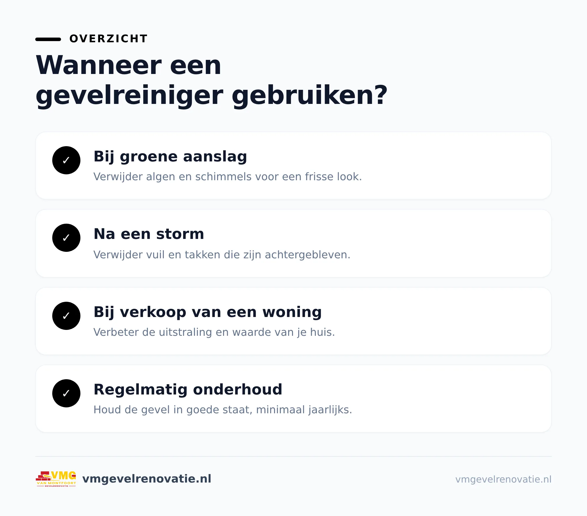 Wanneer gebruik je een gevelreiniger?